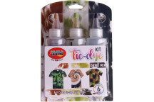 CAMO MIX TIE DYE CRAFT INCL BOTTLES ELASTIC BAND GLOVES PLASTIC