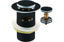 BREVIK BASIN WASTE SLOTTED POPUP BLACK 32MM