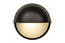 EUROLUX BLACK LARGE EYELID ROUND BULKHEAD 240MM 1X100W