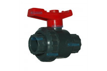 SOLVENT WELD UNION PVC BALL VALVE 50MM