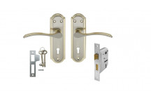 BOLTFIX LATINA LOCKSET BRASS PLATED 6INCH SAMSON.