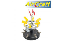 AIR BRUSH STAND (6) 6 PORTS & PRESSURE GUAGE