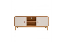 CEDAR/OFF WHITE HIGH GLOSS SAFIRA PLUS 60INCH 2 DOOR TV STAND