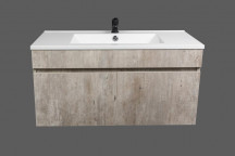 GREY WALL HUNG ZAMBEZI CABINET WITH BASIN 900X460X440MM