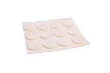 SAFETOP BUMPER ROUND WHITE  9X2.5MM 45PP NON-SLIP ADHESIVE