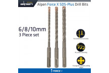 ALPEN FORCE X SDS SET 3 PCS 6/8/10 MM X 160