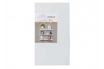 DECOR HALLOW WHITE WOOD FLOATING SHELF 450X250X38MM