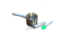 LKS BASTING SET INCLUDING POT, BRUSH AND INJECTOR
