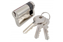 CYLINDER EURO HALF  J500NP45CLAM NICKEL PLATED 45MM   JAGUAR