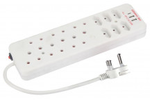 CORE 12-WAY MULTIPLUG WITH OVERLOAD PROTECTION, 2 USB-A & 1 USB-C