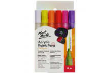 CRAFT BROAD TIP 3MM ACRYLIC PAINT PEN 12 PIECE