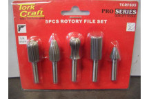 TORK CRAFT ROTARY FILE SET 5 PIECE