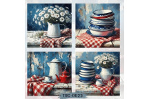 DECOUPAGE COUNTRY KITCHEN CHARM 4PP 4XBLOCKS