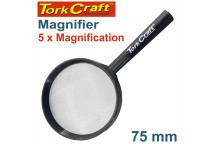 TORK CRAFT MAGNIFIER GLASS 75MM 5X MAGNIFICATION