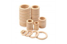 RINGS WOODEN 80MM 1PIECE