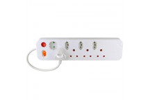 ELECTRICMATE 8WAY MULTIPLUG WITH SINGLE SWITCH AND OVERLOAD PROTECT