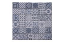 GLOBAL STONE MOSAIC RECYCLE GLASS ANTIQUE BLUE 300X300MM