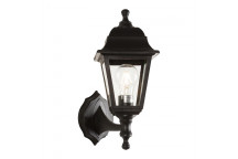 EUROLUX OUTDOOR LANTERN LIGHT WALL POLY 4PANEL BLACK E27 230V UP/DOWN COASTAL