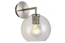 K LIGHT WALL LIGHT E27 TREND GLASS BALL SATIN SILVER