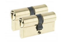 KEYED ALIKE DUO PACK BRASS CYLINDER