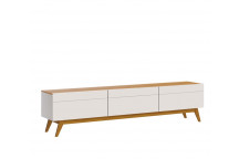 OFF WHITE / NATURE 60INCH TV 2 DRAWERS CLASSIC TV STAND 1.8M