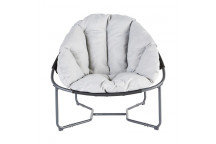 CHAIR  MOON  83811993   DARK GREY NATERIAL