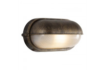 EUROLUX BLACK AND GOLD SMALL EYE LID OVAL BULKHEAD 210MM