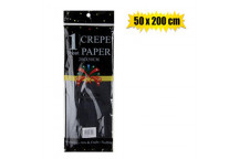 BLACK CREPE PAPER 50X200CM