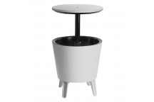 KETER WHITE STONE AND GREY TABLE COOLER 49.5X49.5X57CM 30L