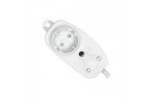 HIC WHITE LEAD EXTENSION SHUCKO+3PIN 10A 3M
