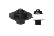 HYDRAIN 2ND FIX DOME GRATE & FLANGE INCL 110MM DIA OUTLET.