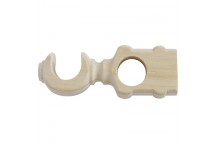 NATURAL WOOD DOUBLE BRACKET 34MM