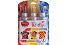 CRAZY MIX TIE DYE CRAFT INCL BOTTLES ELASTIC BAND GLOVES PLASTIC