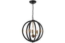 BRIGHTSTAR ROUND BARS METAL CHANDELIER