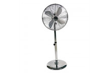 FAN PEDESTAL F22SC STEEL  SATIN CHROME 45CM 50W EUROLUX