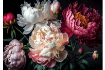 VELVET PEONY GARDEN DECOUPAGE A4