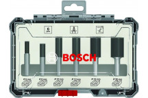 BOSCH 6 PIECE STRAIGHT ROUTER BIT SET