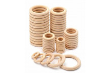 WOODEN CRAFT RINGS 40MM 2PP