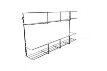 CHROME WALL MOUNTED 2TIER SPICE RACK