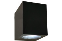 K LIGHT WALL LIGHT GU10 POLYCARB BLACK DOWN SQUARE