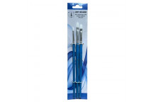 BRUSH SET  ABC388-468 NYLON FLAT 3PIECE