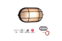 BLACK SMALL OVAL BRAAI LIGHT 210MM