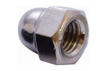 NICKEL PLATED DOME NUT 6MM 4PIECE