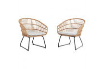 BALCONY CHAIR SET 82509567    2XSTEEL WICKER  NATERIAL