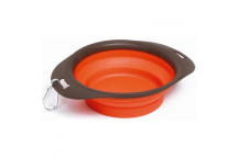 VALEMOUNT ORANGE MEDIUM SILICONE FOLDABLE TRAVEL PET BOWL