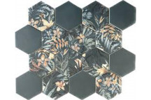 CARIBBEAN FOREST RECYCLE GLASS INJET MOSAIC 298X261MM
