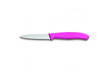 VICTORINOX PARING KNIFE WAVY EDGE PINK 8CM
