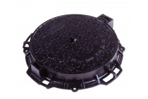 HEAVY DUTY GREY IRON MANHOLE COVER AND FRAME 600MM 66.1KG