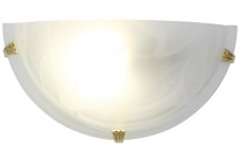 EUROLUX WALL LIGHT ALABASTER POLISHED BRASS 300MM