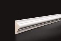 WHITE CARVED DADO RAIL 2400X26X14MM